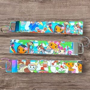 Handmade Tokidoki Hawaiian Girl Wristlet Keychain Key Fob